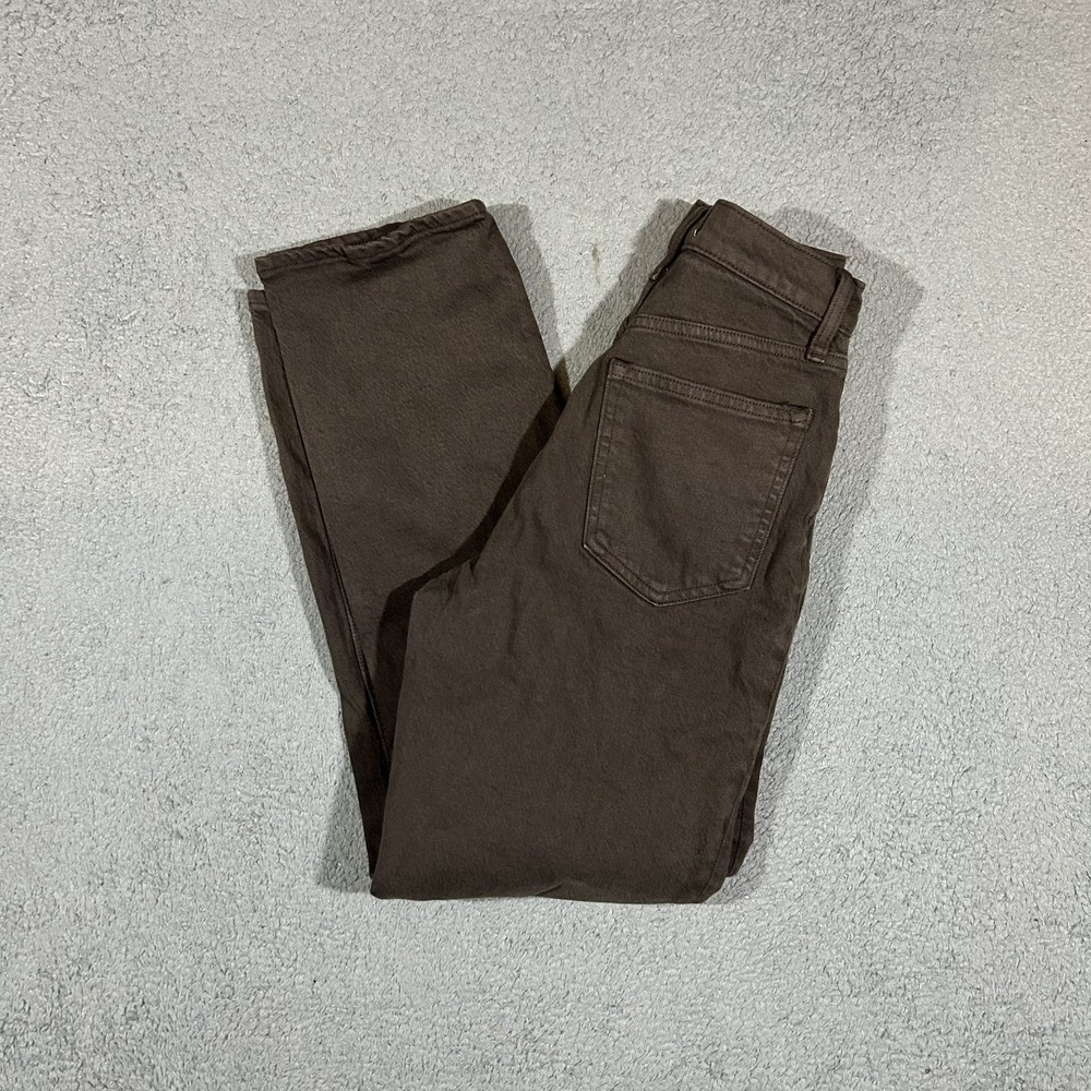 Abercrombie & Fitch 90s Straight Ultra High Rise Brown Jeans Womens 25/0S 4089